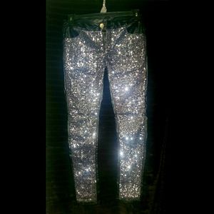 Black and silver Sequin pants